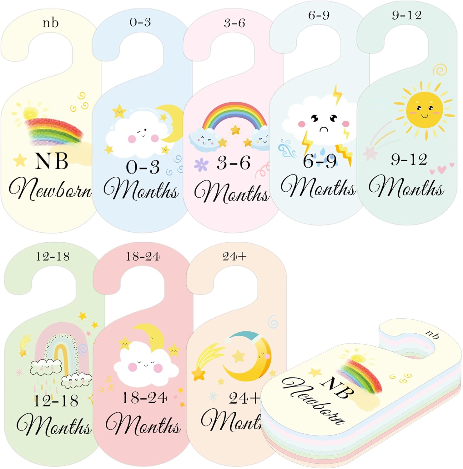Baby Clothing Dividers - 8 Pack Baby Closet Dividers Watercolor