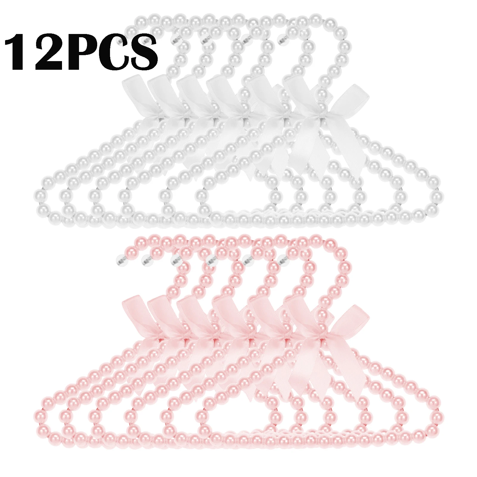 Baby Clothing Dividers - 12Pcs Pearl Hanger Kids with Exquisite