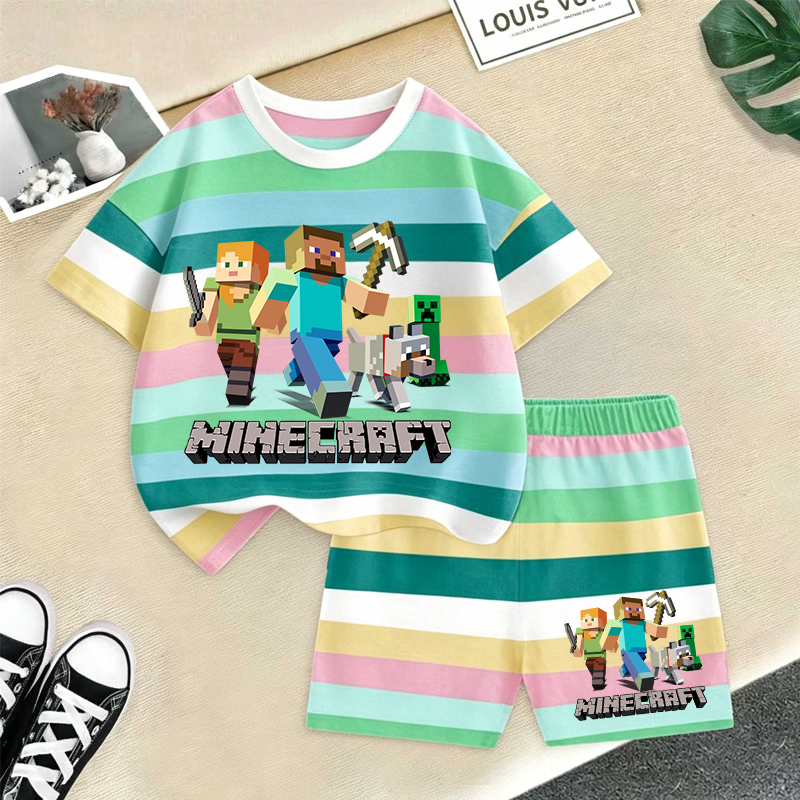 Minecrafted Girl boy Summer T  – обзор и цена Baby Clothing Accessories