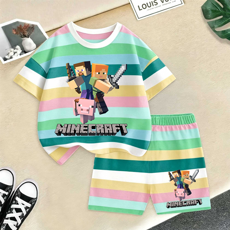 Minecrafted Girl boy Summer T  – обзор и цена Baby Clothing Accessories