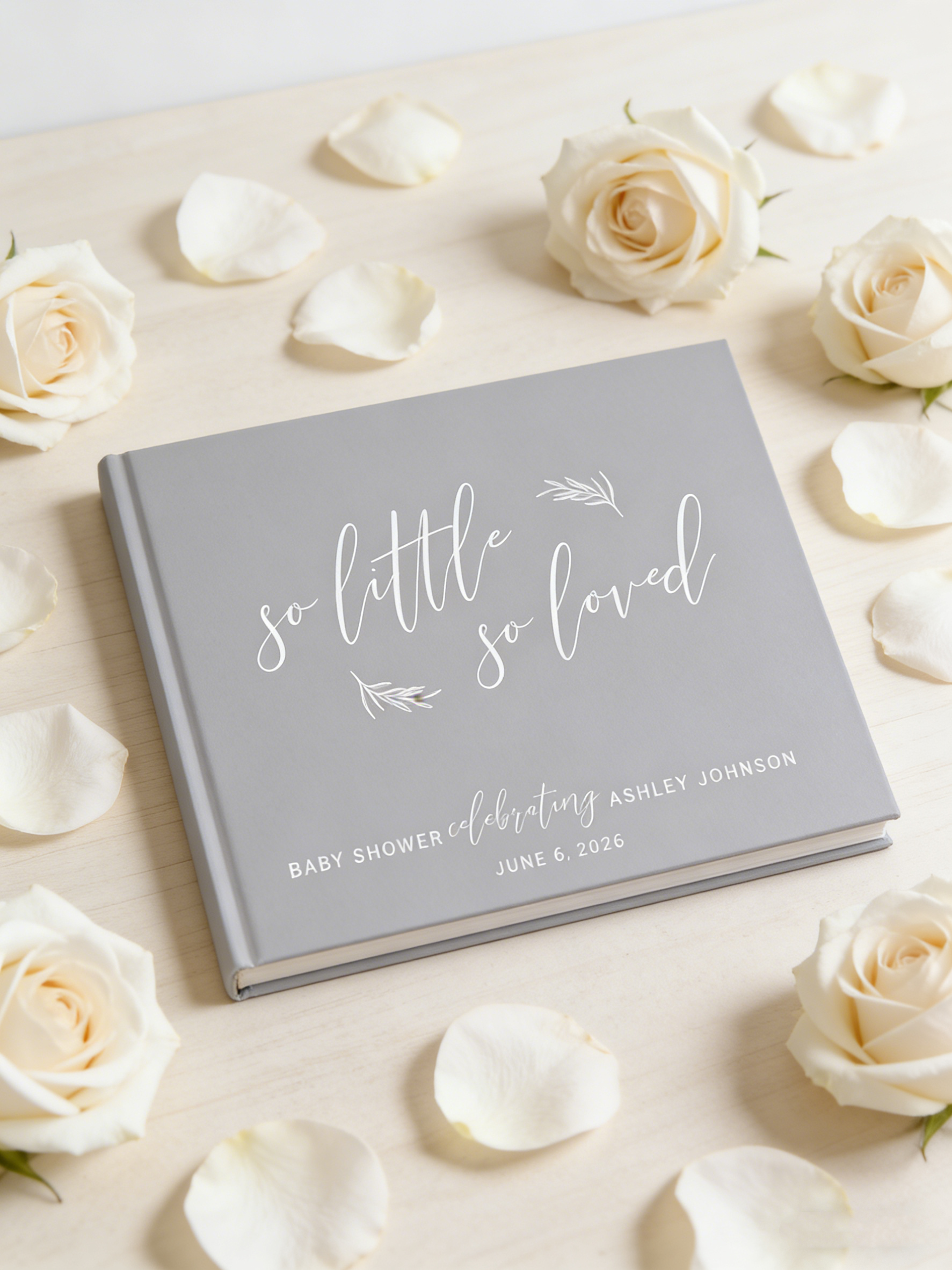 Grey Baby Shower Guest Book “S – обзор и цена Baby Clothing Keepsake