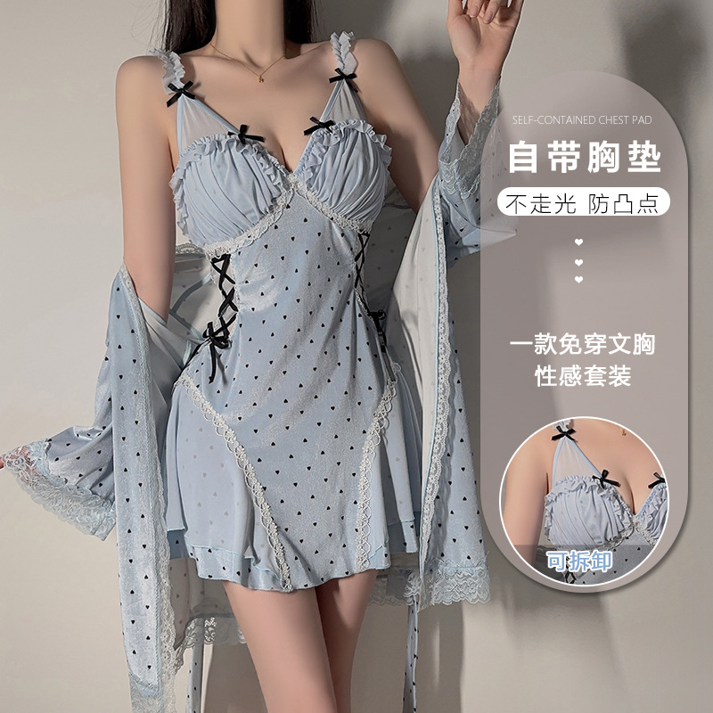 Sexy Lingerie Velvet Lace Swee – обзор и цена Baby Gown Nightwear