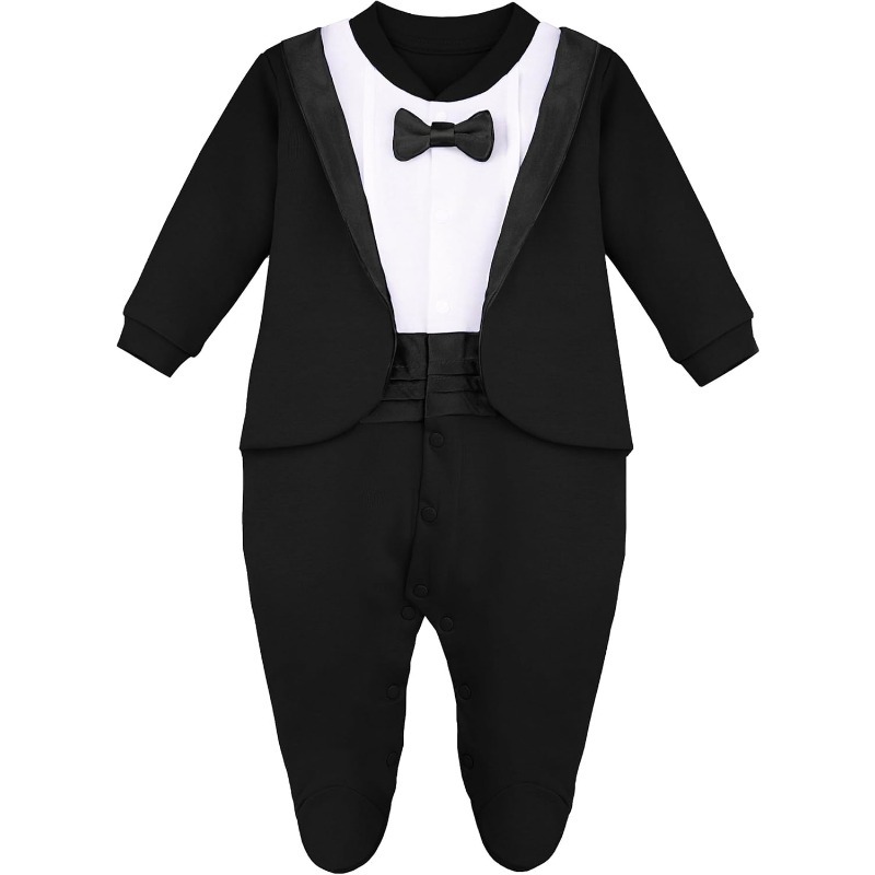 Newborn Boy Gentleman Tuxedo F – обзор и цена Baby Sleep Suit