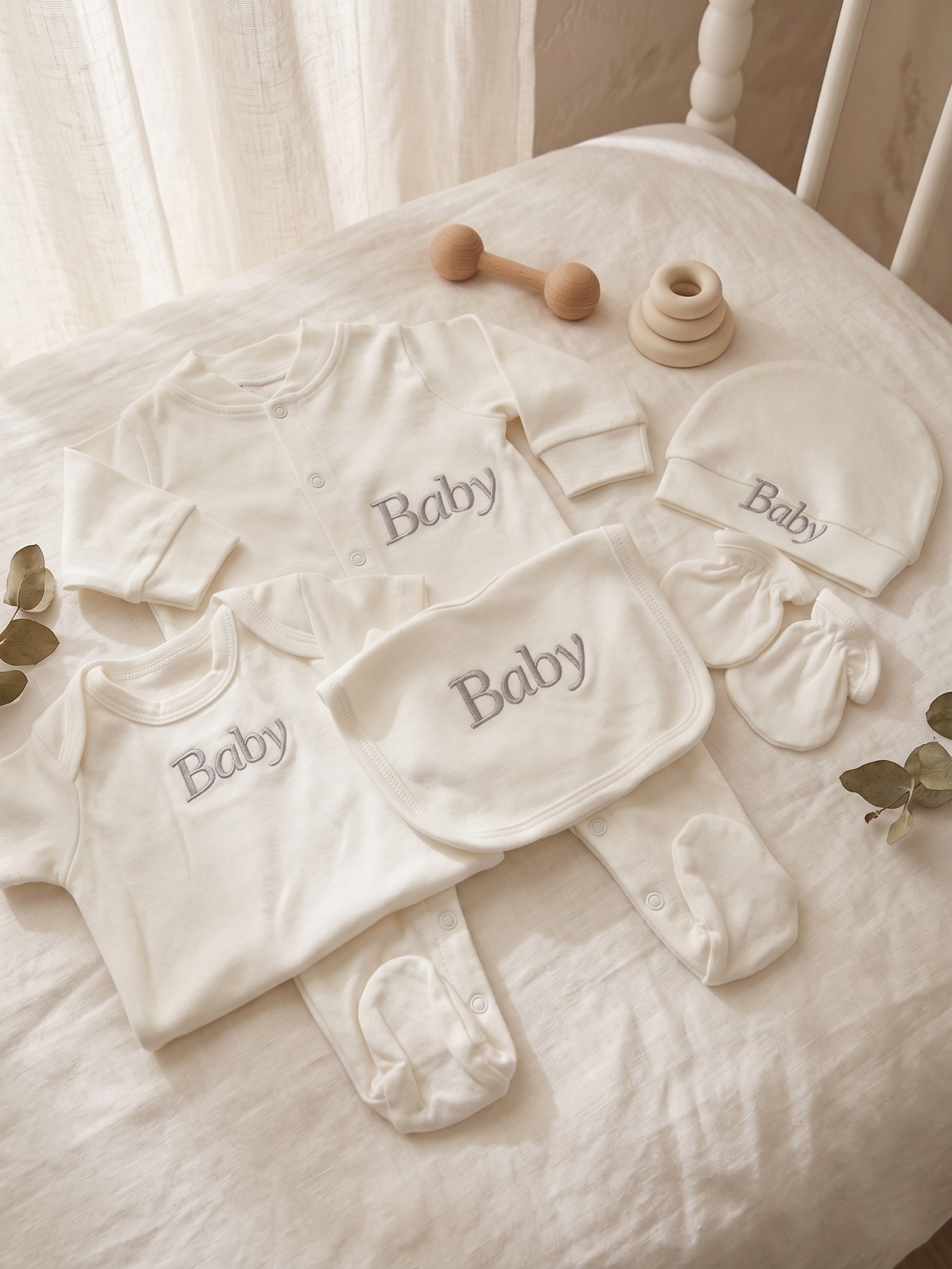 Minimalist Solid Color Embroid – обзор и цена Baby Clothing Keepsake