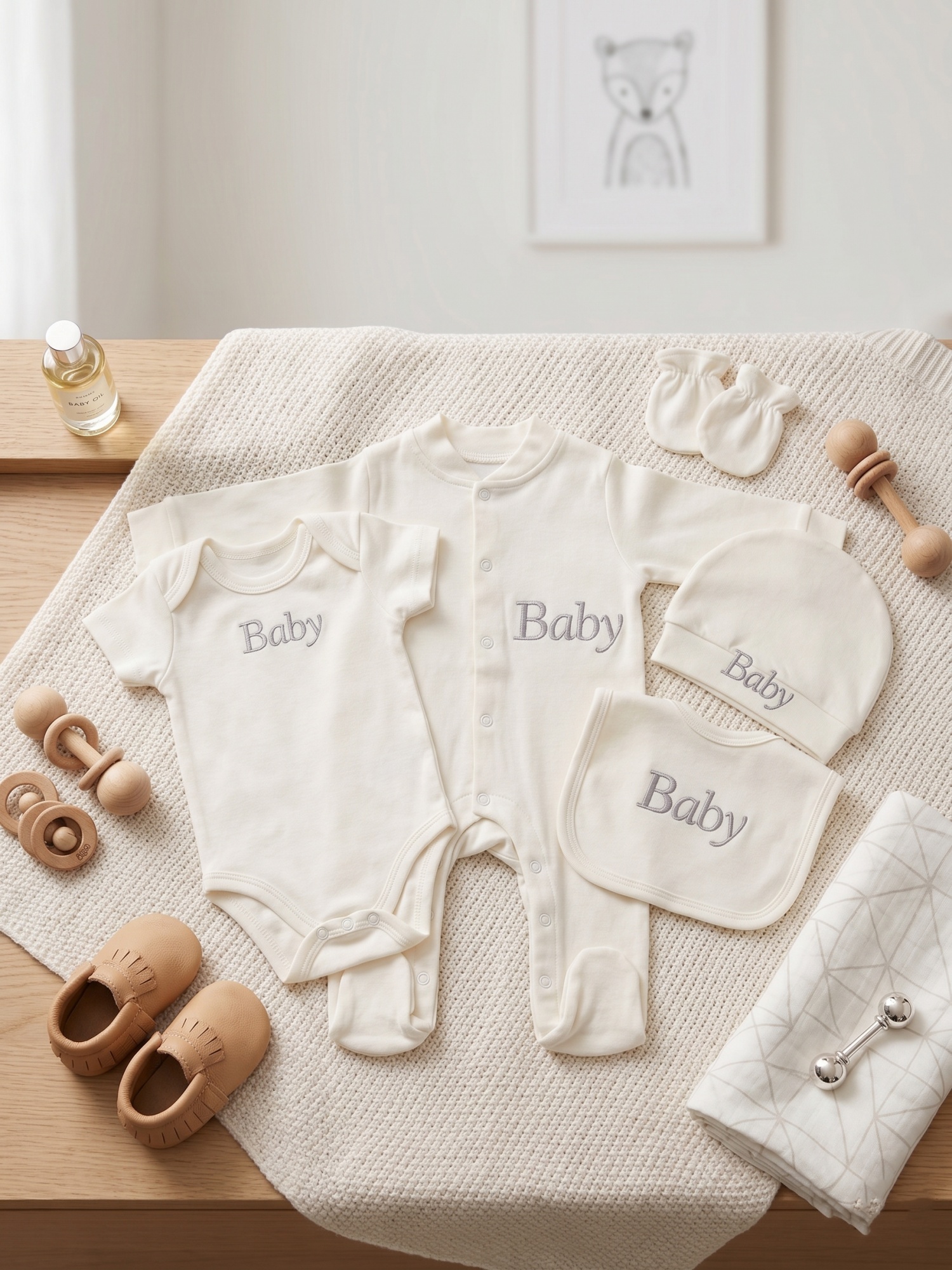 Minimalist Solid Color Embroid – обзор и цена Baby Clothing Keepsake