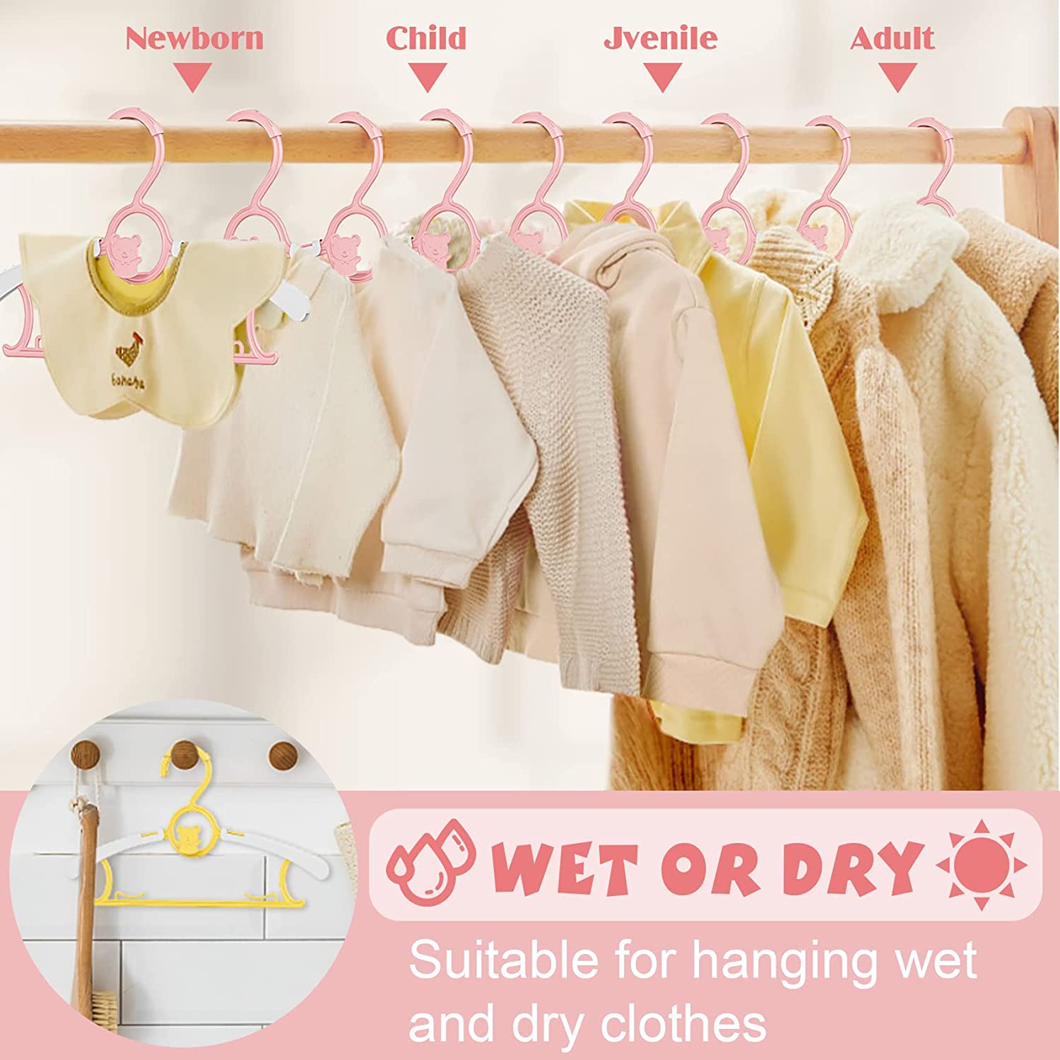 UNTIOR Non-slip Baby Clothes H – обзор и цена Baby Clothing Organizer