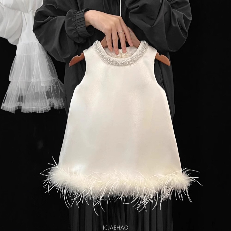 2025 New Girls Satin Feather P – обзор и цена Baby Clothing Accessories