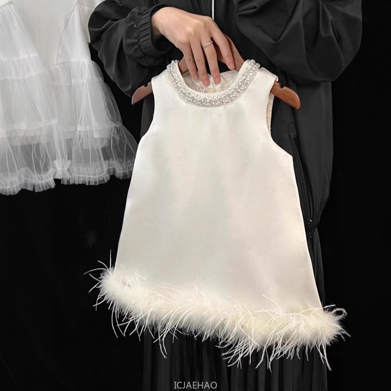 2025 New Girls Satin Feather P – обзор и цена Baby Clothing Accessories