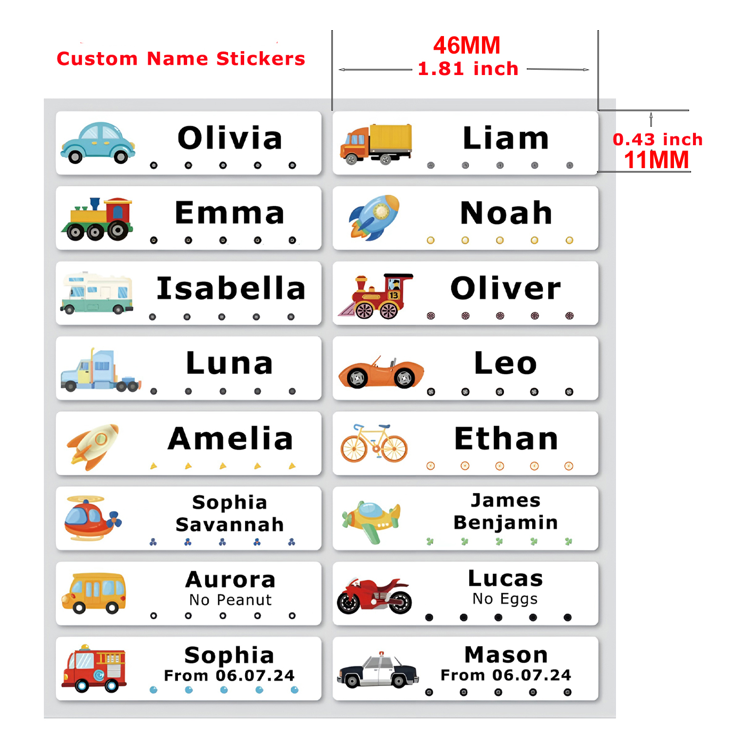 80pcs Personalized Name Labels – обзор и цена Baby Clothing Labels