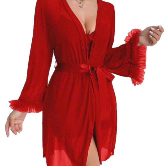 Women Sexy Robe Lingerie Set L – обзор и цена Baby Gown Nightwear