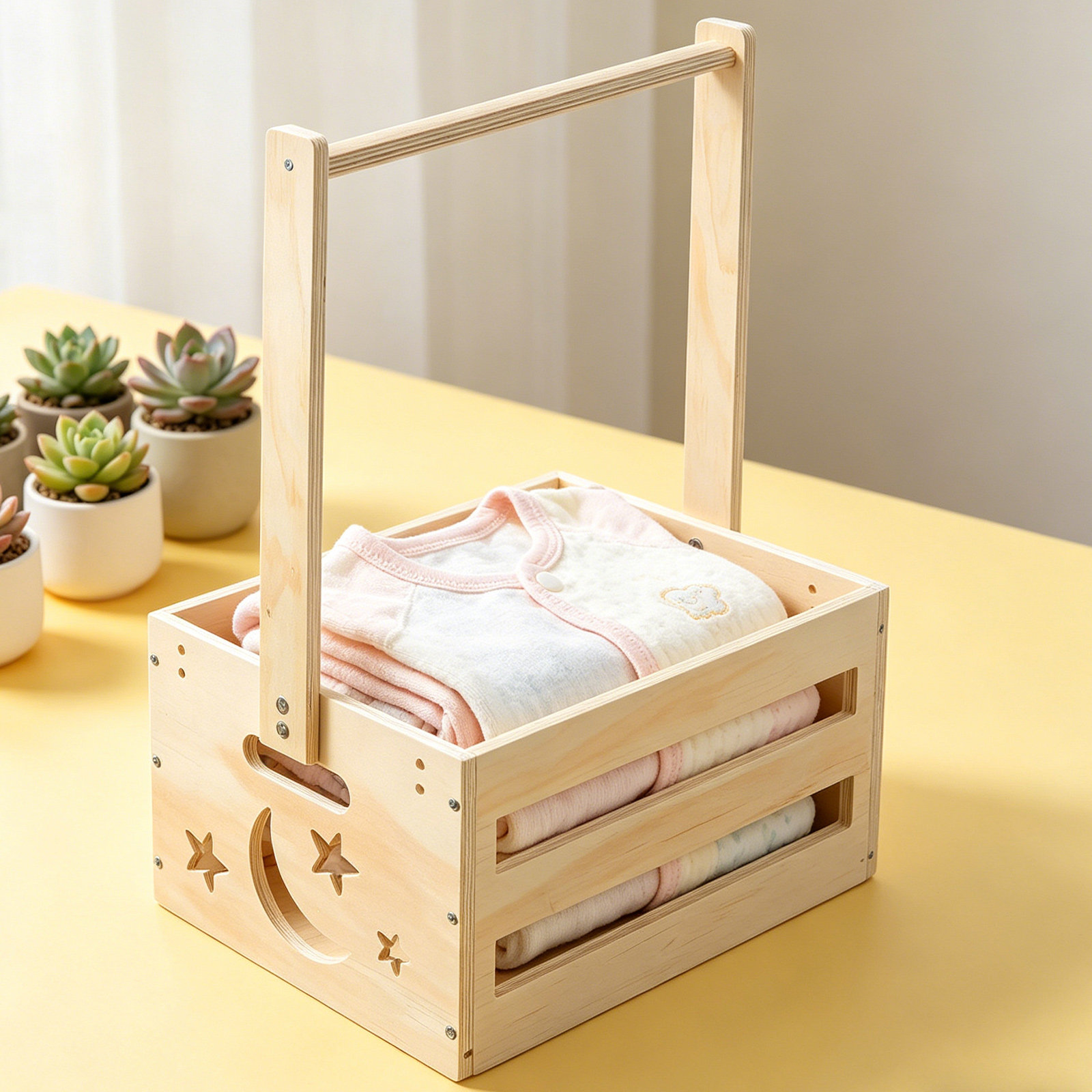 Portable Wood Laundry Hamper B – обзор и цена Baby Clothing Keepsake